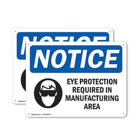 Signmission 10 in Height, 14 in Width, Plastic, Rectangle OS-2PACK-NS-P-1014-L-12334